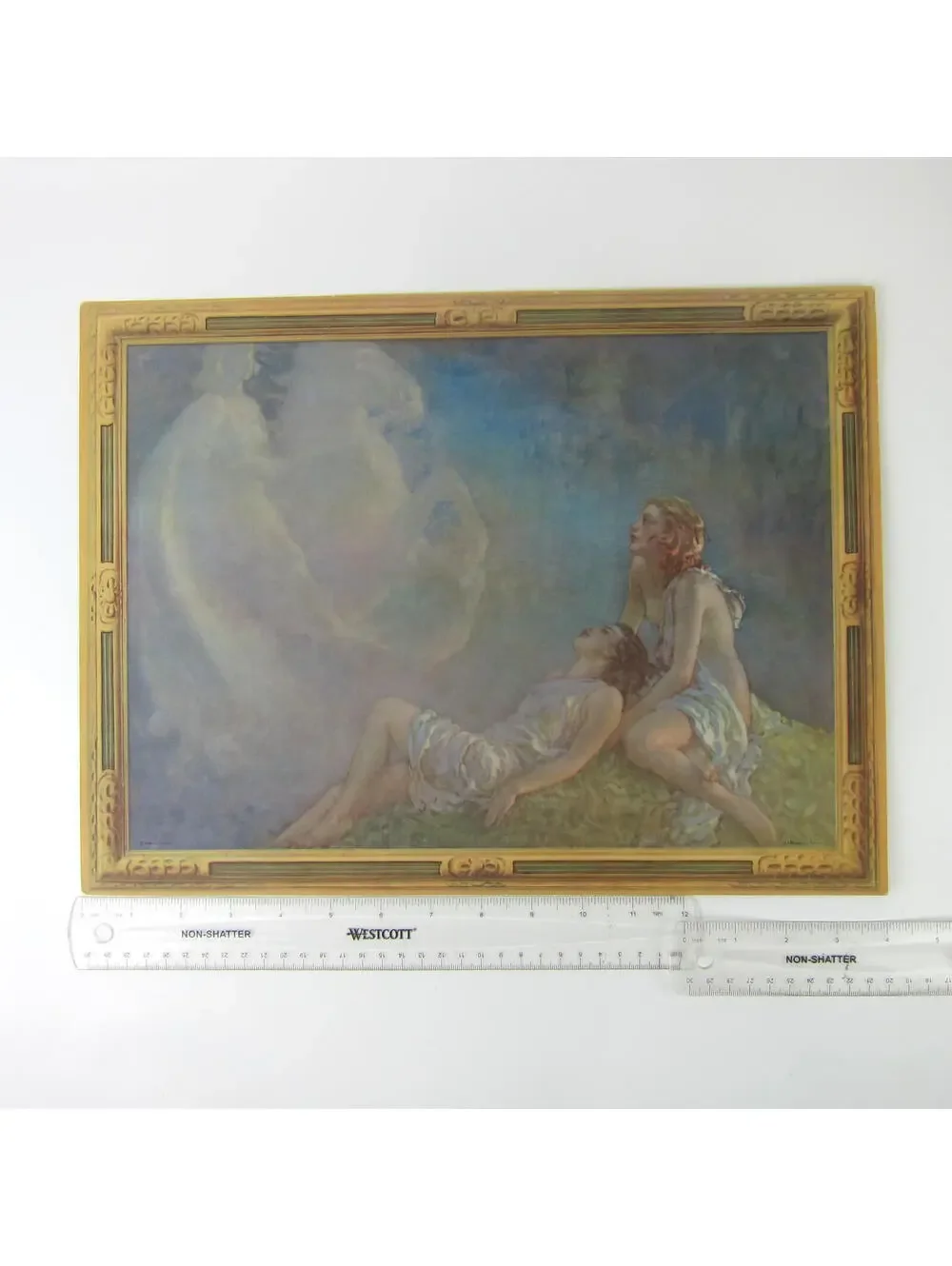 Vintage 1935 Litho Art Print Fantasy Day Dreams Arthur Spear Horse Clouds 16x12